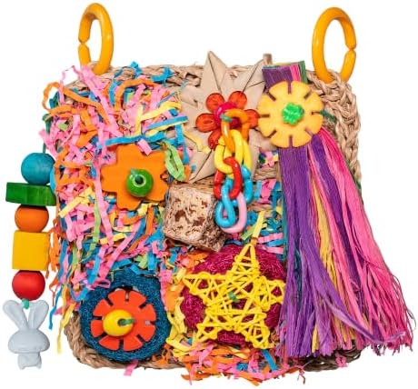 Bird Toys Grass Foraging Mat for Parakeet,Cockatiel,Conure,Budgie,Lovebird