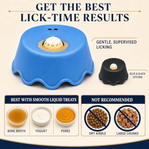 2026 Upgraded Slow Feeder Dog Bowl, Interactive Lick Bowl & Liquid Slow Feeder for All Dogs, 1.27 Cups Large Capacity Anti-Choke Pet Feeding Bowl for Water, Broth & Yogurt (1, Black)