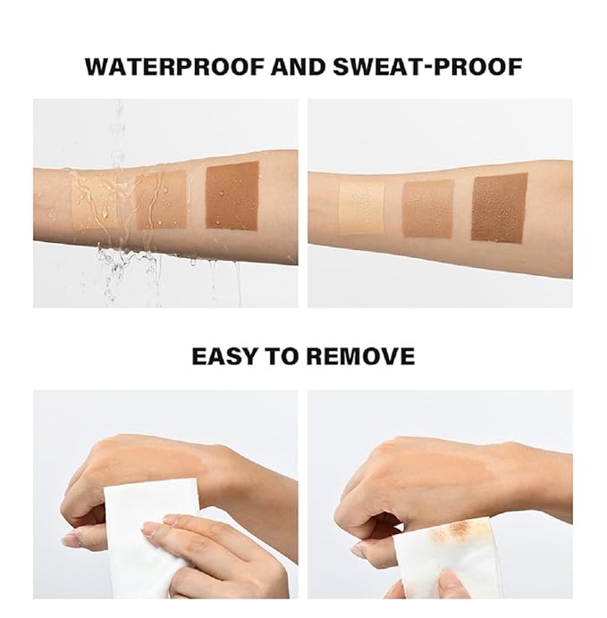 Leg Makeup, Flawless Looking Leg and Body Makeup Waterproof No Transfer Tattoos and Scar Cover up Concealer. (2# Medium Golw)