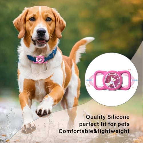 Waterproof AirTag Holder for Dog Collar, Soft Slide-On Dog AirTag Holder | Full-Body Protection, No-Dangle Fit, Ultra-Durable, Lightweight, Tool-Free Installation, Fits Dog & Cat Collars