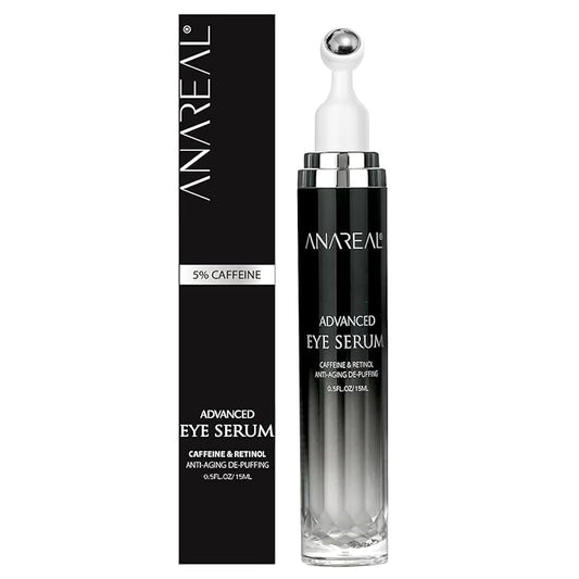 ANAREAL Eye Bags Treatment for Men: Eye Cream for Dark Circles, Caffeine Eye Cream, Eye Roller for Puffy Eyes, Puffy Eyes Treatment | Puffy Eyes Treatment
