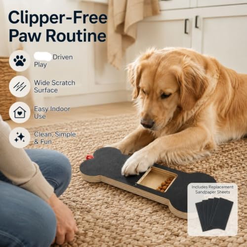 Nail Scratch Board with Treat Box, Bone Shape Scratch Pad for Dogs，2PC