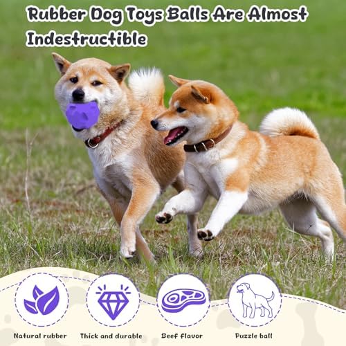 Interactive Dog Puzzle Toys for Boredom, Dog Treat Balls for Large Dogs | Dogs Enrichment Toys to Keep Them Busy, Tough Treat Dispensing Dog Toys, Interactive Dogs Toys for Boredom to Keep Them Busy