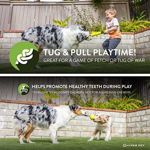 Hyper Pet Grab Tabs EVA Fetch Stick and Fetch Ball with Nylon Tabs Fetching Dog Toys That Floats in Water Combo Pack