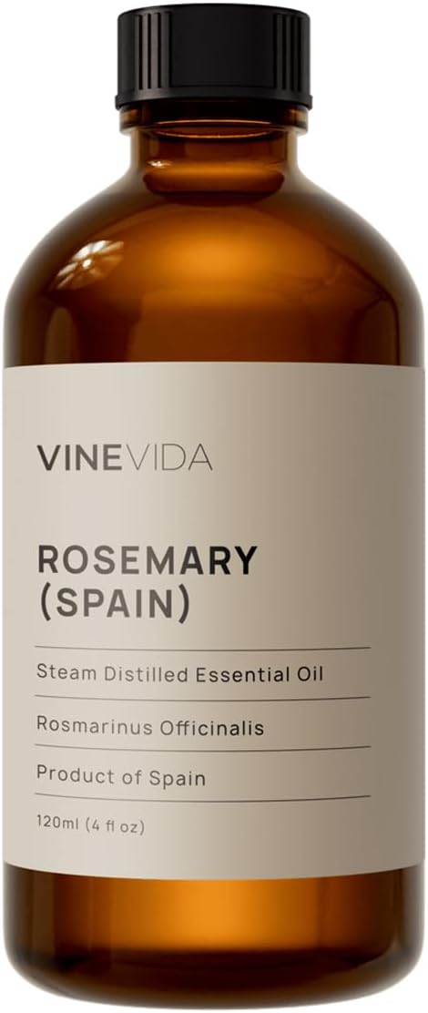 VINEVIDA Rosemary Spain Essential Oil 4 oz - Undiluted, Pure, Vegan, and Sustainable