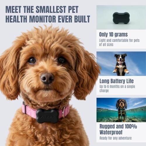 FitBark 2 Dog Activity Monitor | Health & Fitness Tracker for Dogs | Waterproof, Small & Leightweight (10 g) | Not a GPS Tracker