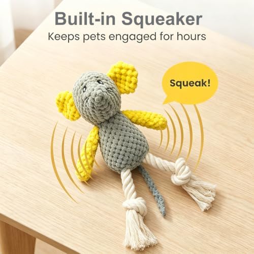 Squeaky Plush Interactive Dog Toy for Small Dogs