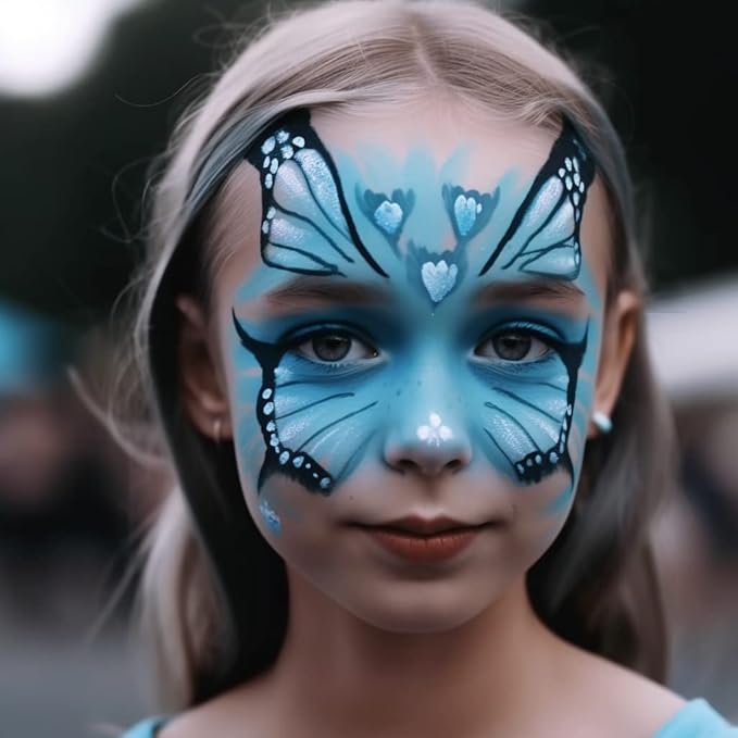 Face and Body Paint Light Blue Macaroon Color (30gm)Non-Toxic Paint for Children and Adults Halloween Makeup, Costumes, Festivals