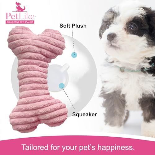 PetLike 8PCS Puppy Teething Toys Set - Interactive Dog Chew Toys with Ball & Cotton Ropes Safe & Durable Teething for Small Puppies (Pink)