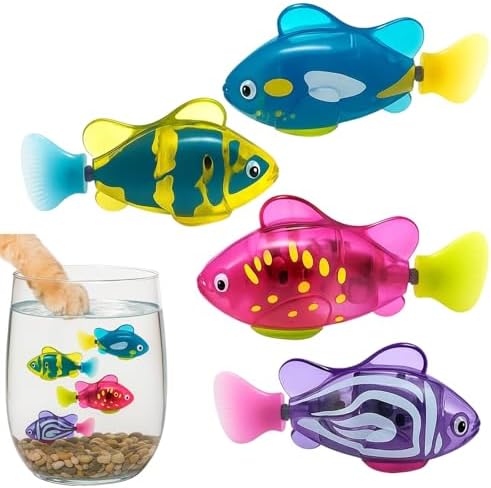 Robot Fish, Robotic Fish for Cats and Dogs, Pool Play (4 Pack)