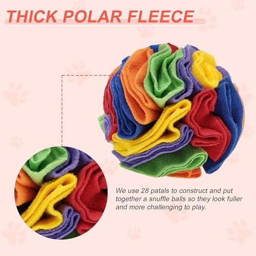 Snuffle Ball for Dogs, Interactive Dog Toys, Rainbow, Small