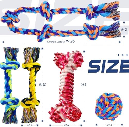 SHARLOVY Dog Chew Toys for Aggressive Chewers