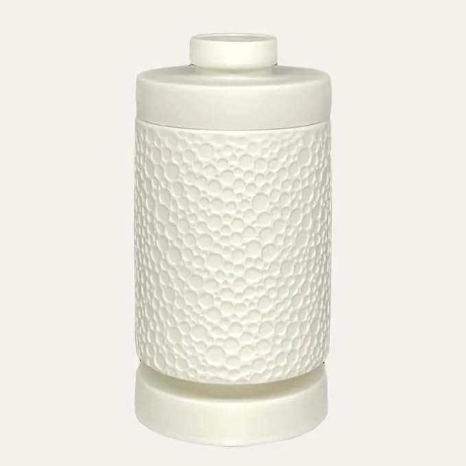 Van Dang Moonscape Candle Texturized Bubble Crater Surface Luxury Aromatherapy Porcelain Decor Notes of Cardamom, Nutmeg, Pepper, Myrrh, Sandalwood Long Lasting 80 Hour Burn Time 330g (Buddhapada)