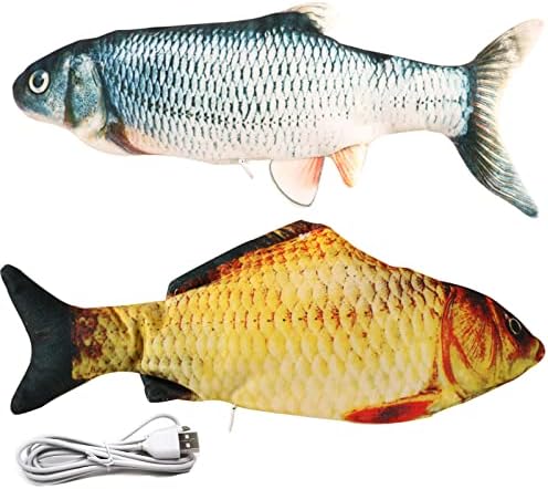 Flopping Fish Electric Dog Toy,Realistic Interac tive for Small Medium Dogs