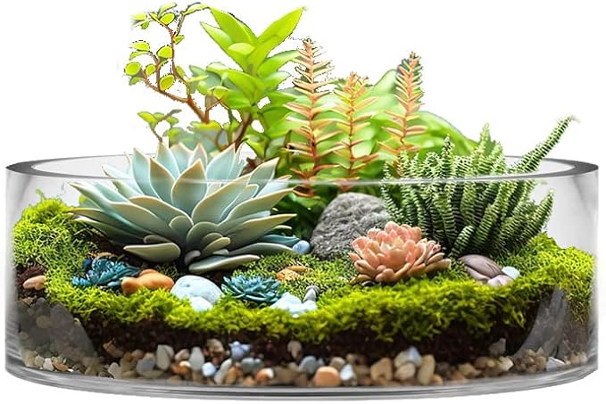 CYS Excel Large Glass Cylinder Vase (H:4" D:14") Flower Vase Centerpieces Hurricane Floating Pillar Candle Holder Terrarium Planter