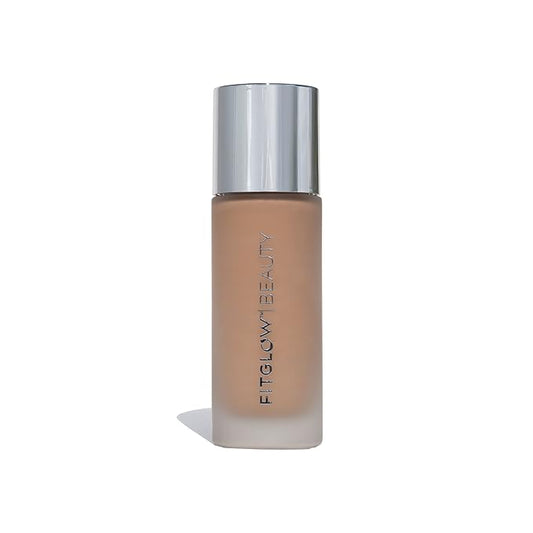 Fitglow Beauty Foundation+ | Vegan Skin-Treating Foundation with Peptides & Plant Collagen | Buildable Medium-Full Coverage, Natural Finish | Hydrating, Anti-Aging, Pore-Friendly | F4.5-30ml