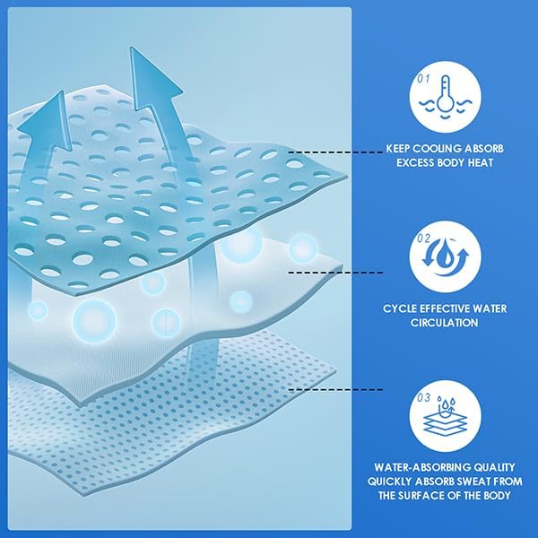 CSITE Cooling Towels for Neck and Face - 8 Pack 47x12 Inch Ice Cold Microfiber Towels, Soft & Breathable Cooling Towel for Hot Weather, Sports, Yoga, Workout, Running, Golf, Camping
