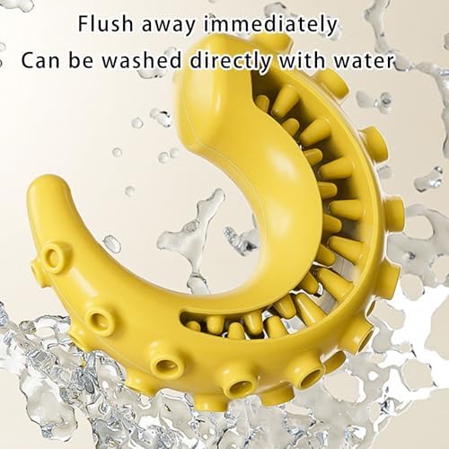Interactive Knot Design Tentacle Dog Toy with Treat Dispensing Holes for Chewing Teeth Care Rubber Slow Feeding Entertainment Slow Feeder Dog Toy with Treat Dispenser