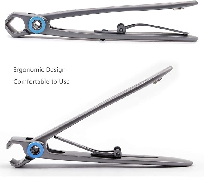 SZQHT Extra Wide Jaw Opening Nail Clippers for Thick Nails Cutter for Ingrown Toenail Clippers & Fingernails Manicure Set,Pedicure Kit,Men & Women(Silver)
