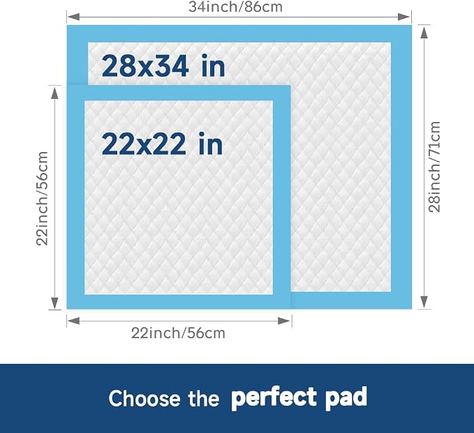 50 Count 28” x 34” XL Disposable Dog Pee Pads, Super Absorbent Leakproof Quick Drying Puppy Pee Pads for Dogs, Extra Large Disposable Dog Training Pads (Pack of 2)
