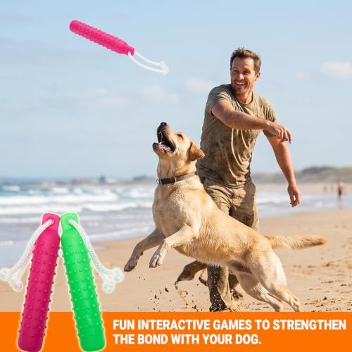 Dog Water Toys, 2 Pack Floating Bumper Fetch Toy Dummy