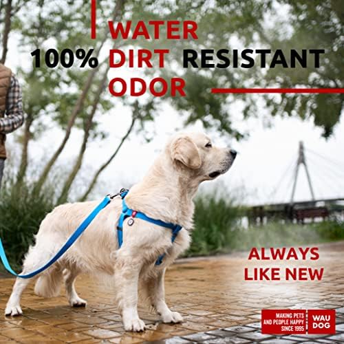 WAUDOG Waterproof Dog Harness with QR Code Tag & Metal Clasp