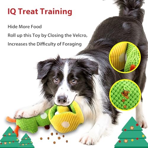 Gigwi Interactive Dog Puzzle Toys, Squeaky Dog Toys for Small Medium Large Dogs, Durable Treat Dispensing Dog Enrichment Toys, Snuffle Toy Plush Puppy Chew Toys for Boredom and Stimulating