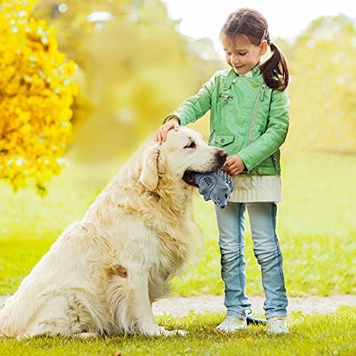 Dog Chew Toys for Aggressive Chewers,Larg Dog Bones Toys,Dog Toys for Indestructible Squeaky Chewers,Clean Teeth Non Toxic Environmentally Friendly,100% Natural Rubber&Milk Flavor