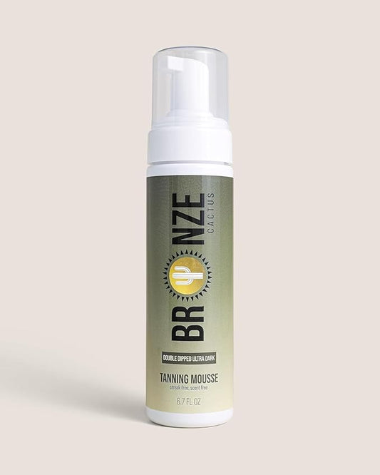Double Dipped -Ultra Dark Tanning Mousse | Easy Application & Instant Gratification | Dries Immediately Without Leaving You Sticky | Non-Scented, Streak Free (Dark)