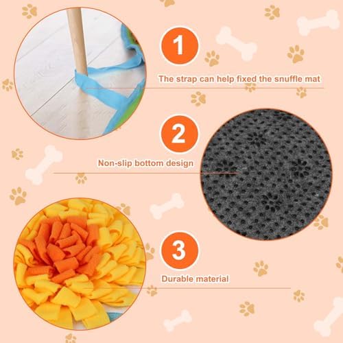Yummy Sam Snuffle Mat for Small Medium Dogs Nose Smell Training, Green