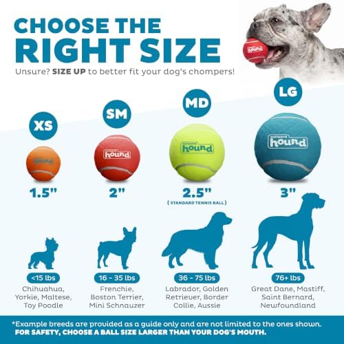 Outward Hound Squeaker Ballz – Squeaky Tiny Tennis Balls for Small Dogs Under 15 lbs, Fetch & Training, X-Small (1.5"), 4-Pack