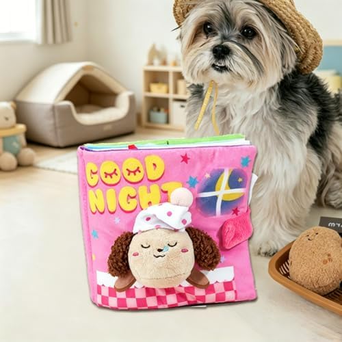 Dog Snuffle Sound Book Crinkle Hide Treat Puzzle (goodnight2)