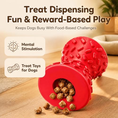 Treat Dispensing Dog Toy, Puzzle Toy for Small & Medium Dogs, Slow Feeder