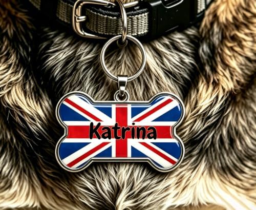 HSIAHOU Custom Pet ID Tags, Personalized Dog Tag Cat Tag(UK)