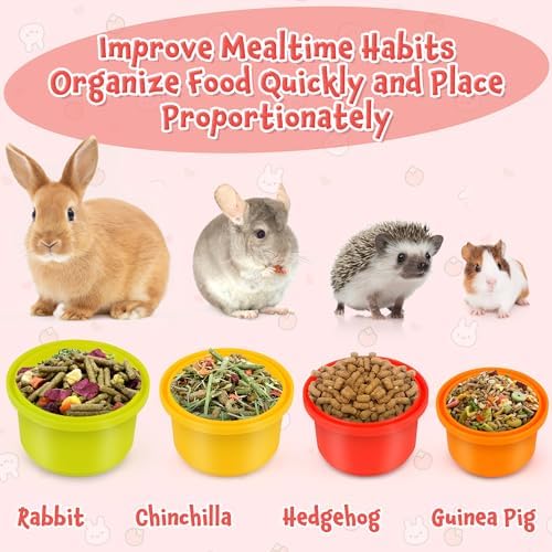 SKYWHALE Bunny Toys Stacking Cups, 8PCS Plastic Nesting Toys for Small Pets