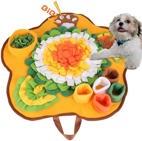 Snuffle Mat for Small Medium Dogs Nose Smell Training, Orange