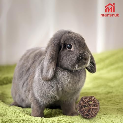 6pcs Willow Balls for Guinea Pig/Rabbits/Bunny, Chew Toys, 2.1-2.3" Natural Branch Wicker Enrichment Treat for Busy Activity & Dental Health, for Chinchillas, Hamsters, Gerbils, Mice, Small Animal Pet