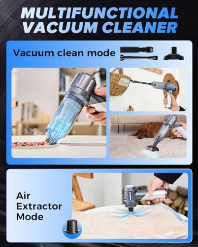 Saker Handheld Car Vacuum Cordless Portable 17000PA Foldable HL133 Silver