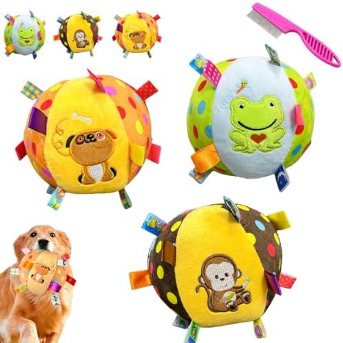 Squeaky Play Balls for Dogs,Squeaky Ball Interactive Toy，A+B+C