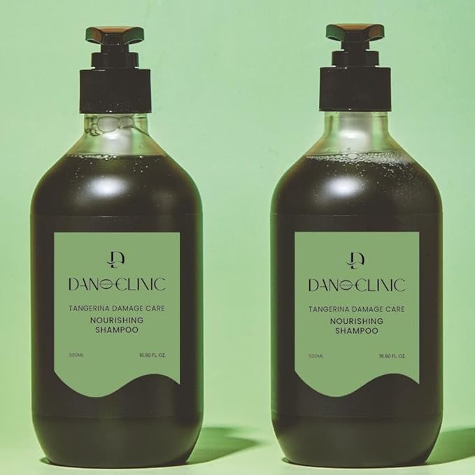 Tangerine Damage Care Shampoo | K-Beauty Salon Grade for Dry, Brittle Hair | Infused with Pro-Vitamin B5 (Panthenol) & Marine Complex | pH 5.5 Sulfate-Free Alternative | 16.9 Fl Oz