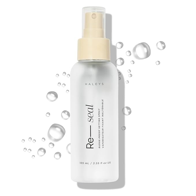 Re-seal Setting Spray - 16-Hour All-Day Hold - Prebiotics & Antioxidants - Oil-Control Hydrating Setting Spray - Ultra-Fine Mist for Natural Finish - Lightweight, Non-Sticky Formula by Haleys