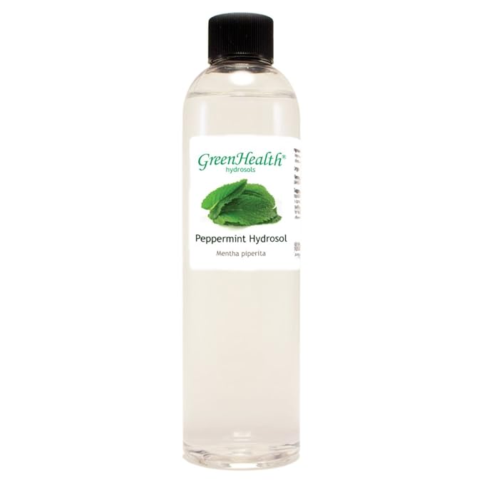 GreenHealth Peppermint Hydrosol (Floral Water) - 8 fl oz Plastic Jug w/Cap - 100% Pure (NOT Oil)