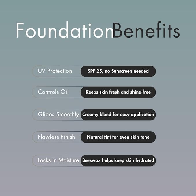 Invisible Foundation for Men – Medium-Coverage, Lightweight & Hydrating | Natural Look Makeup | Oil Control & Sweat-Resistant | 4 Shades | Golden Bronze