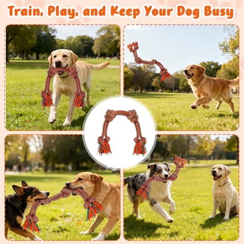 Interactive Dog Rope Toy – Ultra-Fiber Dog Chew Toys (Six Knots)