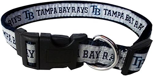 MLB Tampa Bay Rays Licensed PET COLLAR- Heavy-Duty, Strong, and Durable Dog Collar. Available in 29 Baseball Teams and 4 Sizes