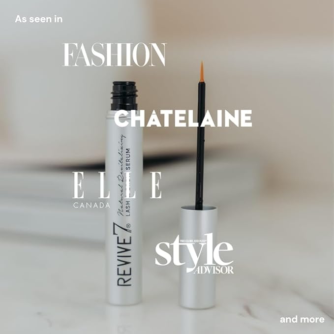 Original Revive7 Revitalizing Lash Serum for Eyelash Thickness - Eyelash Serum Brow Enhancer Eyelash Eyebrow - Lash Enhanced Formula for Longer, Full and Thicker Natural Eyelash, Made in Canada (5 ml)