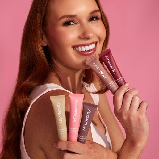 MCoBeauty - Peptide Treatment - High Gloss Lip Plumper with Peptides and Shea Butter - Nude Brown Shade - Plumps and Smooths - Softens Appearance of Dry Lips - Lip Glosses, Stocking Stuffers