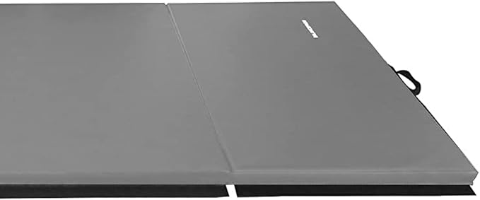 BalanceFrom 6x4 Feet 4-Panel Folding Gymnastics Mat – 2-Inch Thick Pad with Vinyl Surface and Carrying Handles for Tumbling, Yoga, Pilates, Home Workouts, and Martial Arts