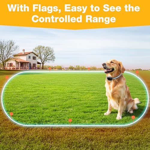MASBRILL In-Ground Fence for 1 Dog – Waterproof Rechargeable Collars