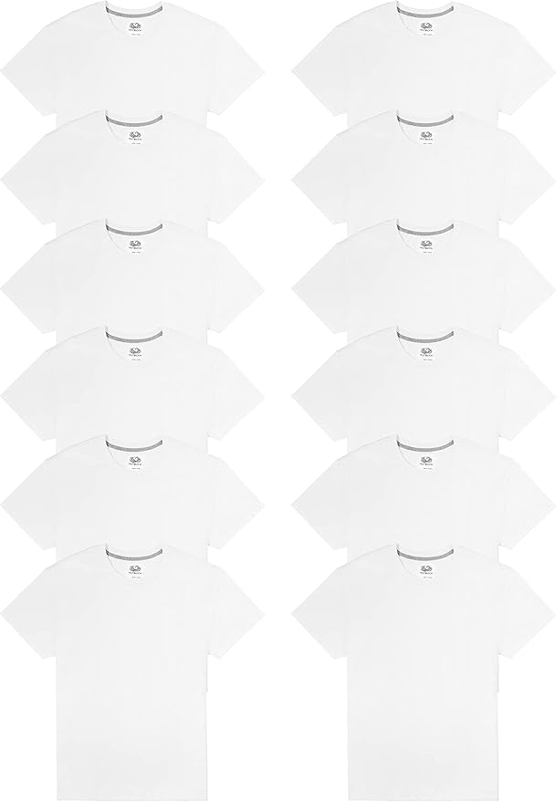 Fruit of the Loom Men's Eversoft Cotton Odor Control & Breathable Moisture Wicking T-Shirts